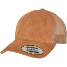 Suede Leather Trucker Cap