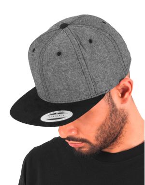 Snapback chambray et daim 