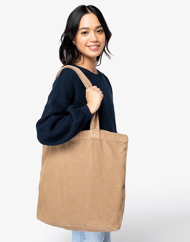 Sac écoresponsable en velours côtelé
