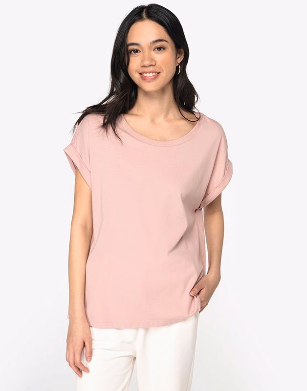 T-SHIRT MANCHES À REVERS FEMME
