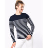 Striped Navy / Off White