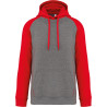 Grey Heather / Sporty Red