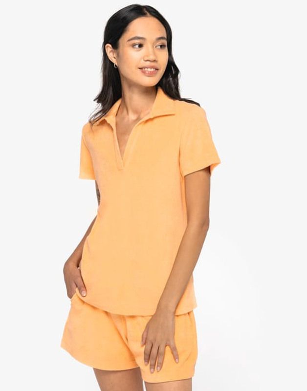 POLO ÉCORESPONSABLE EN ÉPONGE FEMME