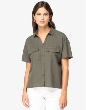 CHEMISE ÉCORESPONSABLE OVERSIZE EN LYOCELL FEMME