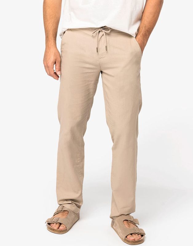 PANTALON ÉCORESPONSABLE EN LIN ET COTON BIO HOMME