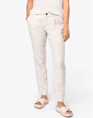 PANTALON EN LIN FEMME