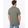 CHEMISE ÉCORESPONSABLE DÉLAVÉE EN JERSEY MANCHES COURTES À COL BOWLING HOMME