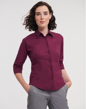 CHEMISE STRETCH MANCHES ¾ FEMME