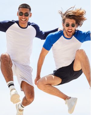 TEE-SHIRT BASEBALL MANCHES CONTRASTÉES