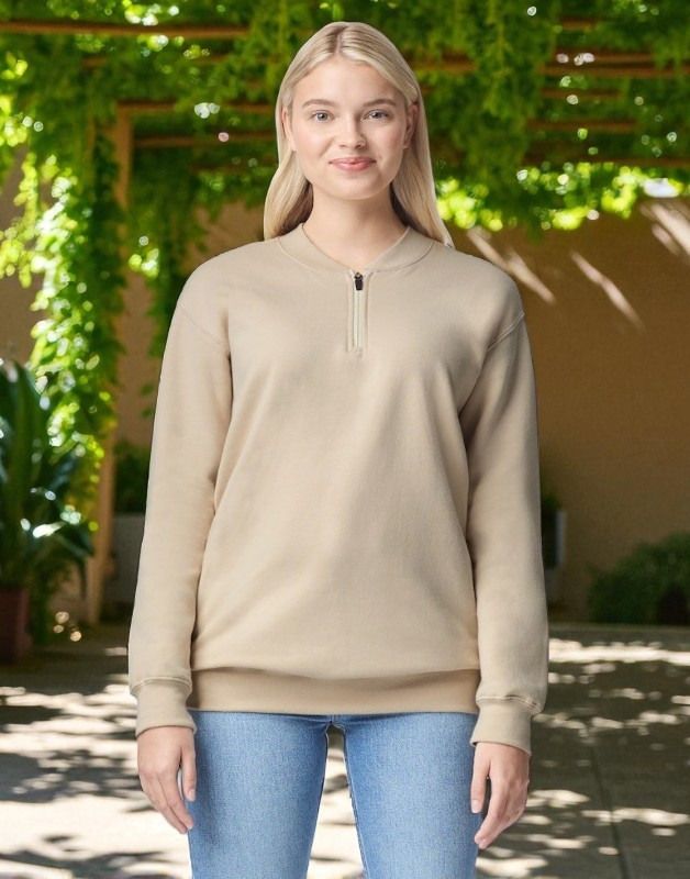 SWEAT EN MOLLETON 1/4 ZIP