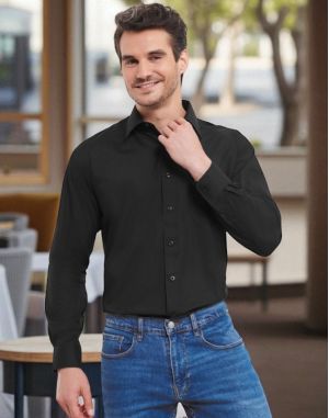CHEMISE EN POPELINE CLASSIQUE MANCHES LONGUES HOMME