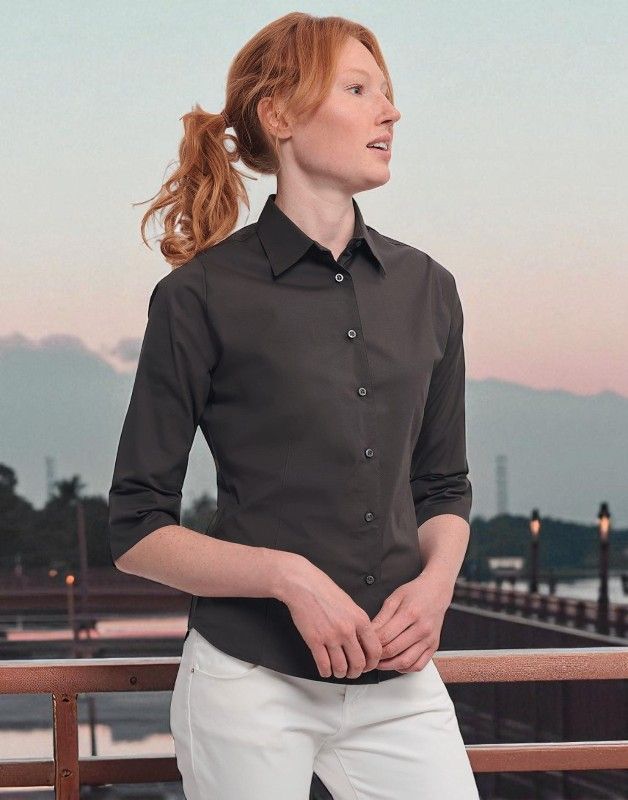 CHEMISE FITTÉE FEMME MANCHES 3/4