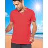 TEE-SHIRT PIQUÉE COL V MASCULIN