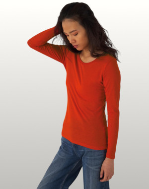 TEE-SHIRT COTON BIO FEMME LSLTW071B&C