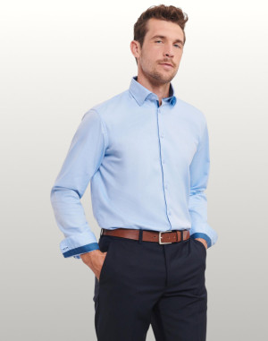 CHEMISE ML CONTRASTÉE À CHEVRONSR-964M-0Russell Collection