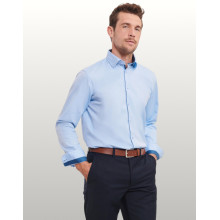 CHEMISE ML CONTRASTÉE À CHEVRONSR-964M-0Russell Collection