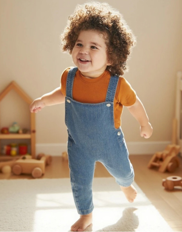SALOPETTE EN JEAN COTON BIO BÉBÉBZ56BabyBugz