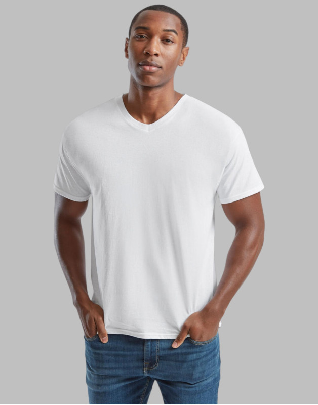 TEE-SHIRT ORIGINAL À COL EN V61-426-0Fruit of the Loom