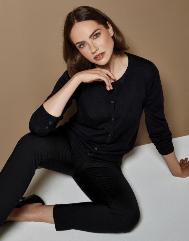 CARDIGAN ARUNDEL COL ROND FEMMEKK355Kustom Kit