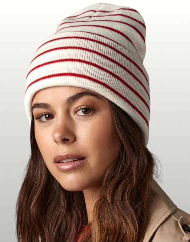 BONNET ORIGINAL À RAYURES ET À REVERSB39RBeechfield