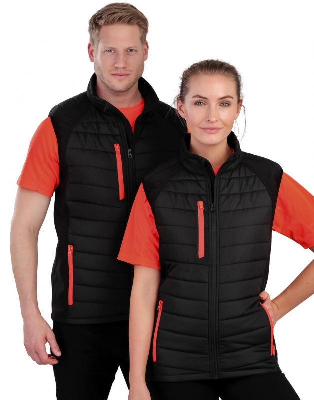Black Compass Padded Softshell Gilet