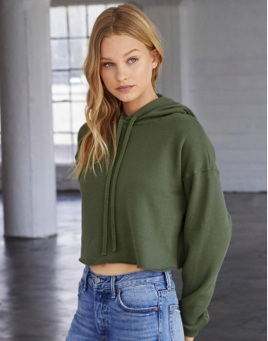 Women`s Cropped Fleece Hoodie
