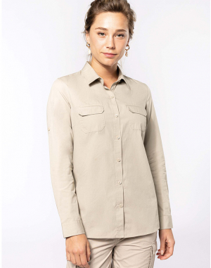 Chemise safari manches longues femme