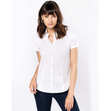 CHEMISE COTON/ÉLASTHANNE MANCHES COURTES FEMME
