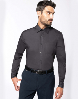 CHEMISE POPELINE MANCHES LONGUES