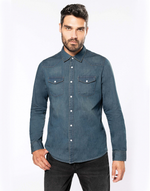 CHEMISE DENIM MANCHES LONGUES