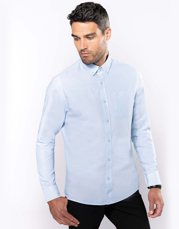 CHEMISE OXFORD LAVÉE MANCHES LONGUES