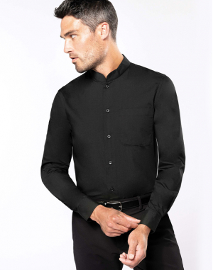 CHEMISE COL MAO MANCHES LONGUES