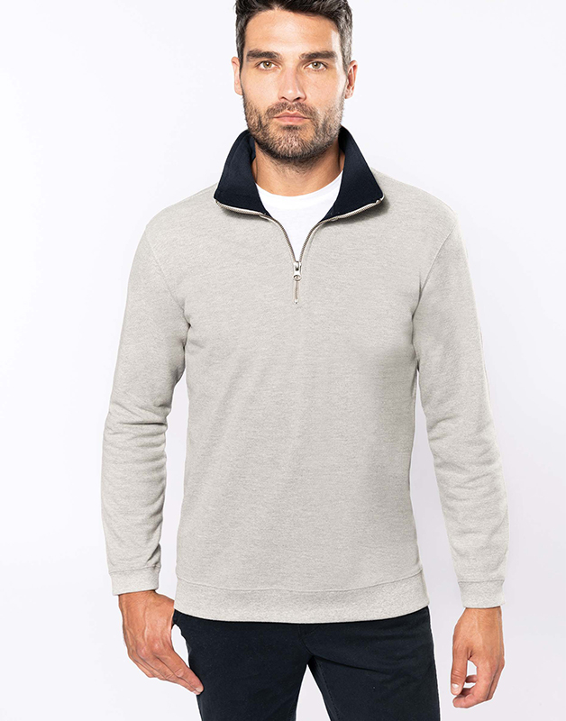 TRUCKER  SWEAT-SHIRT PIQUÉ COL ZIPPÉ