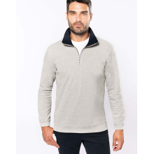 TRUCKER  SWEAT-SHIRT PIQUÉ COL ZIPPÉ