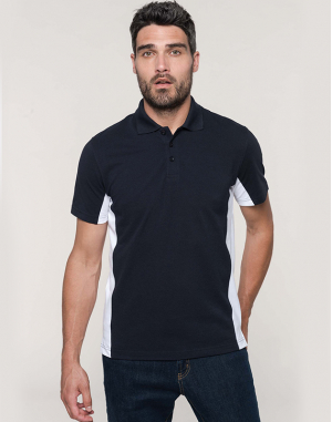 FLAG  POLO BICOLORE MANCHES COURTES