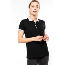 Polo piqué bicolore femme