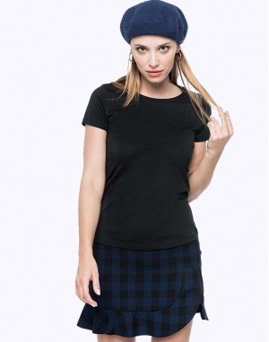 T-shirt Supima® col rond manches courtes femme