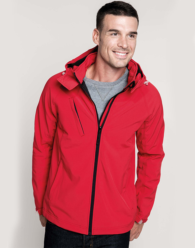 VESTE SOFTSHELL À CAPUCHE AMOVIBLE
