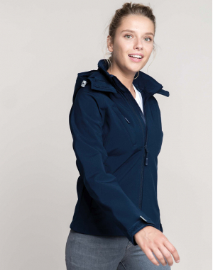 VESTE SOFTSHELL À CAPUCHE AMOVIBLE FEMME