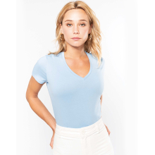 T-shirt col V  femme