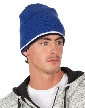 BONNET AVEC BANDE BICOLORE