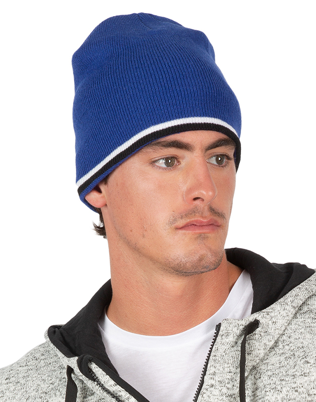 BONNET AVEC BANDE BICOLORE