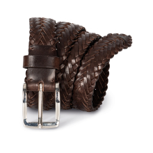 Ceinture tressée en cuir