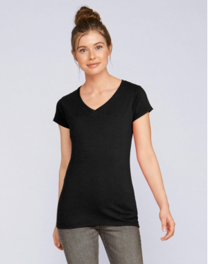 T-Shirt femme Col-V Softstyle