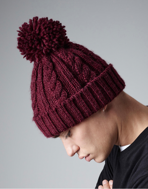 Cable Knit Melange Beanie